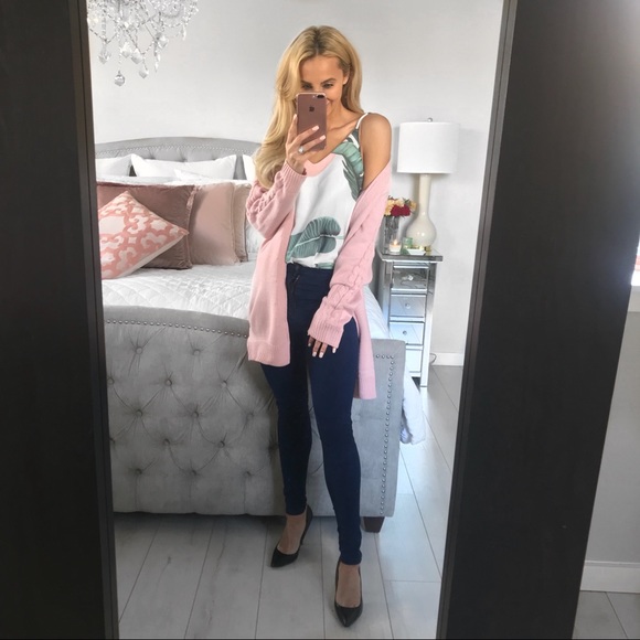 LAST ONE!!! Blush Twist Knitted Sweater Cardigan - Picture 6 of 8